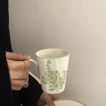 Стъклена Эмалированная пътна чашата за кафе, Керамични скъпа Множество чашата за кафе, Персонализирана чаша Caneca Ceramica, Кухненска маса за хранене, бар, определени