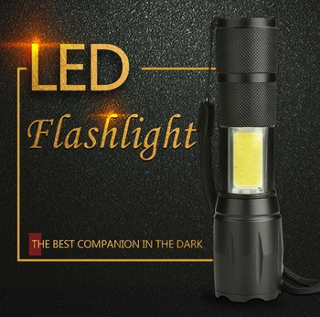 Супер ярки led фенерче със странична атака, която се презарежда чрез USB, мащабируем фенерче, преносима система за спешни водоустойчив туризъм лампа lanterna
