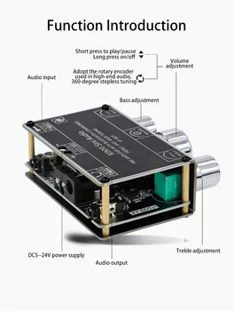 Такса декодер HIFIDIY XY-А Bluetooth 5.1, двоен стереофоничен висока честота на модул от предната сцена, усилвател, AUX, говорител аудио