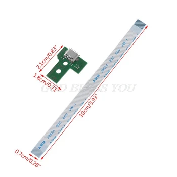 Такса с USB порт за зареждане с 12-пинов гъвкав кабел за контролер JDS-030 PS4 Директен доставка