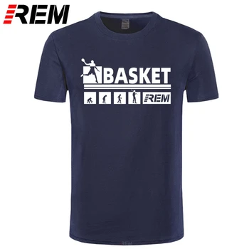 Тениски REM Fashion Evolution of Basket Летни мъжки памучни стръмни забавни тениски с къс ръкав, мъжки дрехи, блузи, тениски, Размер XS-5XL