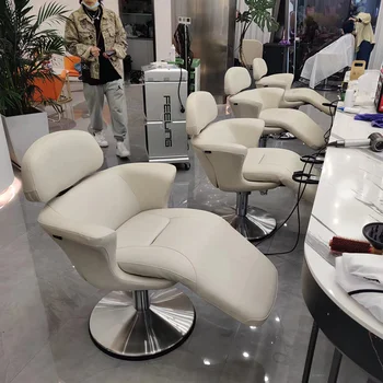 Удобни фризьорски стол Скандинавски коса стол за грим Салонное стол за коса Козметичен стол на Стол с повдигане на облегалката въртящо се кресло