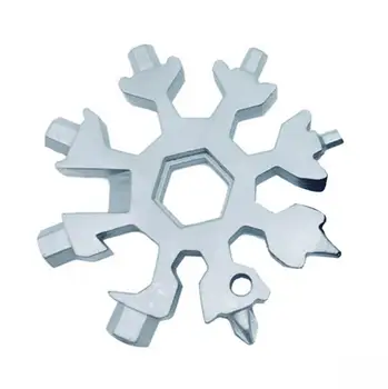 Универсален Преносим Динамометричен ключ 18-в-1 EDC Snowflake, Многофункционален Набор от Инструменти от Неръждаема Стомана, Мултифункционални Ръчни Инструменти, Ръчни инструменти,